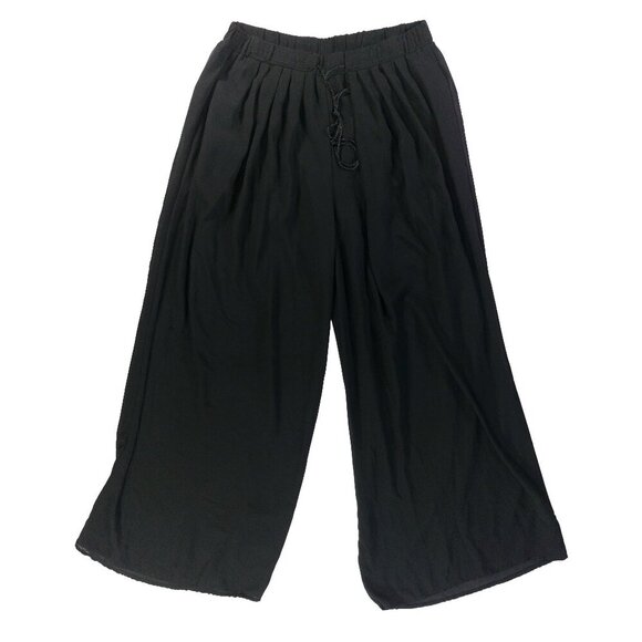 Women’s Poetry Black Wide Leg Sheer Pants Size Medium - Picture 1 of 5